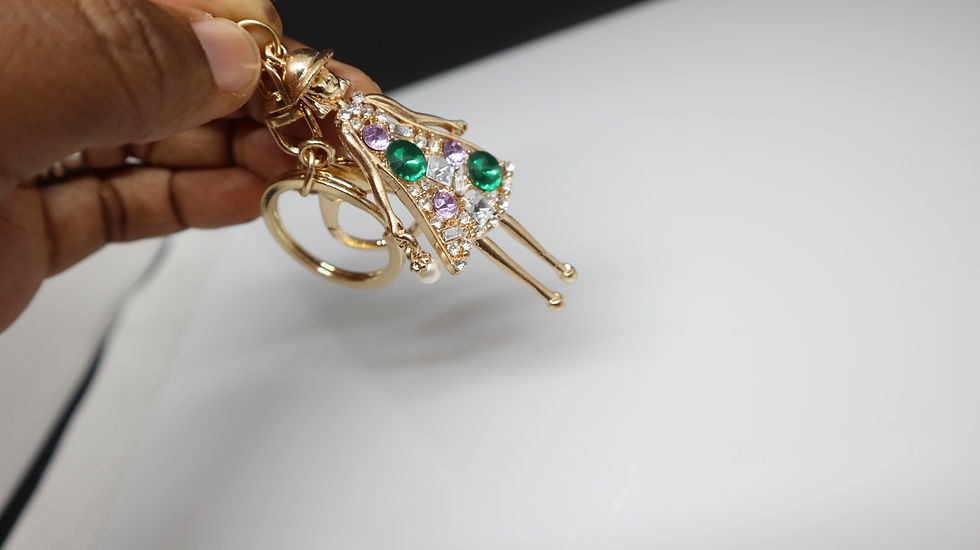 Thumbnail: Keyring Charm, Bag Charm, Diamante Lady Keyring and Bag Charm