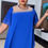 Miniaturebillede: Asymmetric Elegant Short Sleeve Dress  In Royal Blue Womenswear 
