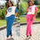 Miniature : Acid Wash Graphic T-Shirt and Trouser  Co-Ord Womenswear 