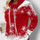 Thumbnail: Snowflakes High Neck Pullover Women’s Top