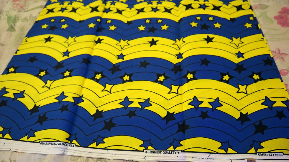 Miniatura: African Print, Ankara Fabric, Multi-colour Stars African Print Fabric, Craft fab