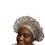 Miniatura: Perforated Aso Oke Silver Auto Gele Headtie Nigeria Gele