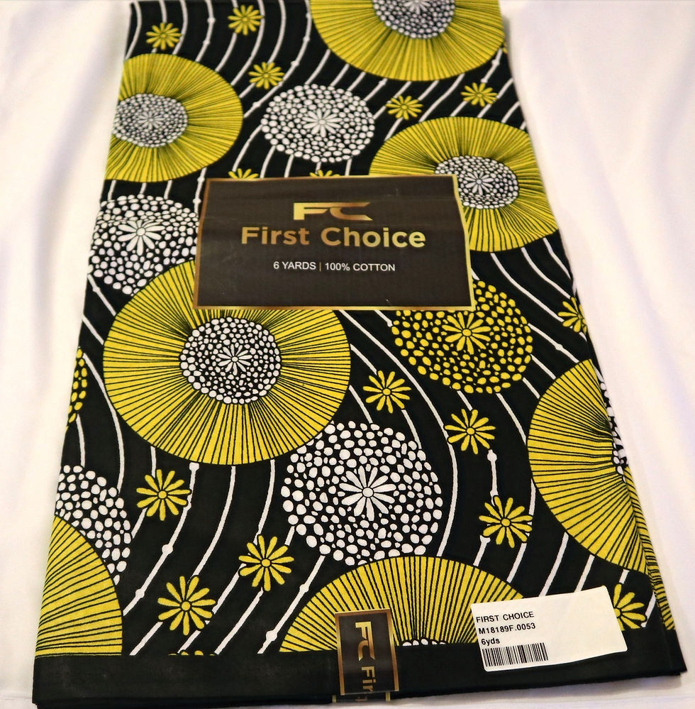 Thumbnail: Sun Flower African Ankara Print Fabric 6 Yards 