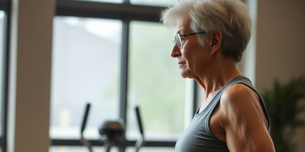 Older adult getting back into a workout routine
