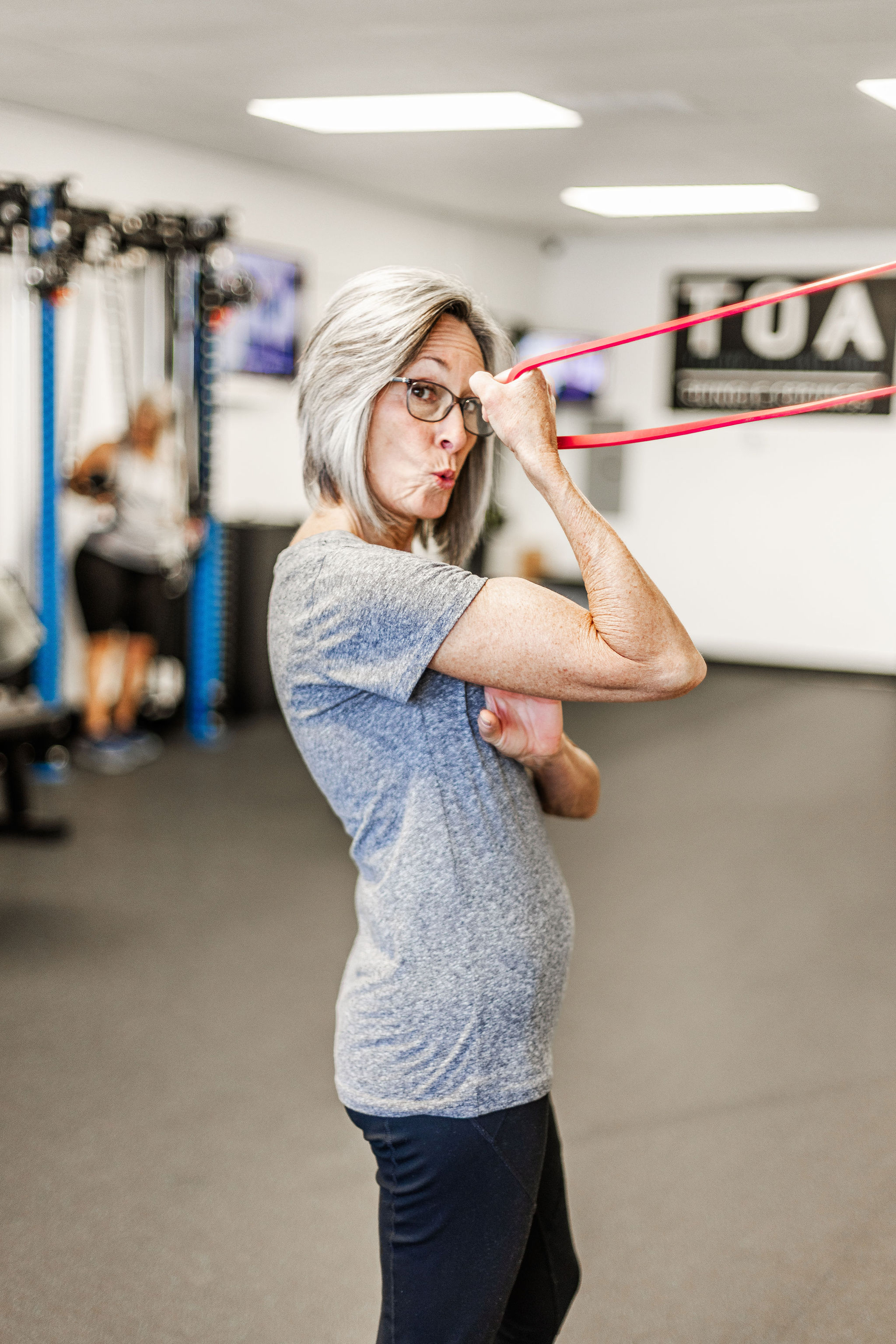 Woman doing functional strength training