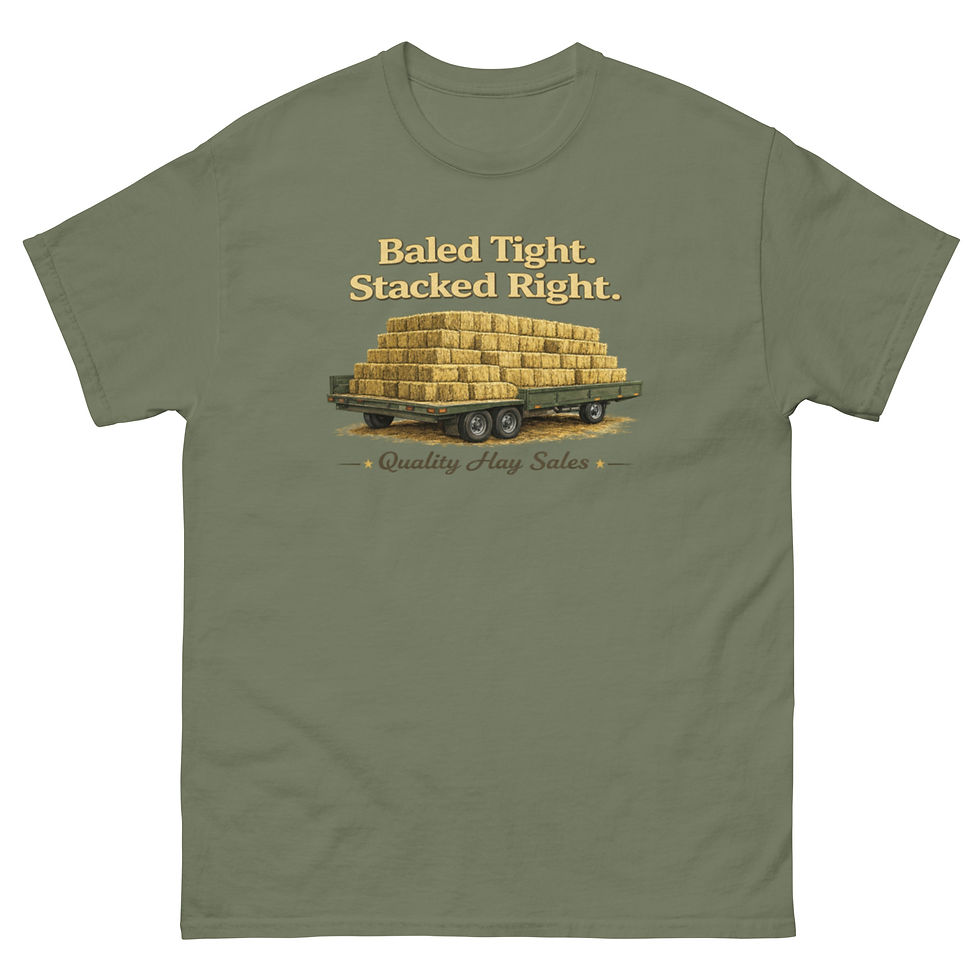 Thumbnail: Baled Tight Stacked Right Unisex classic tee