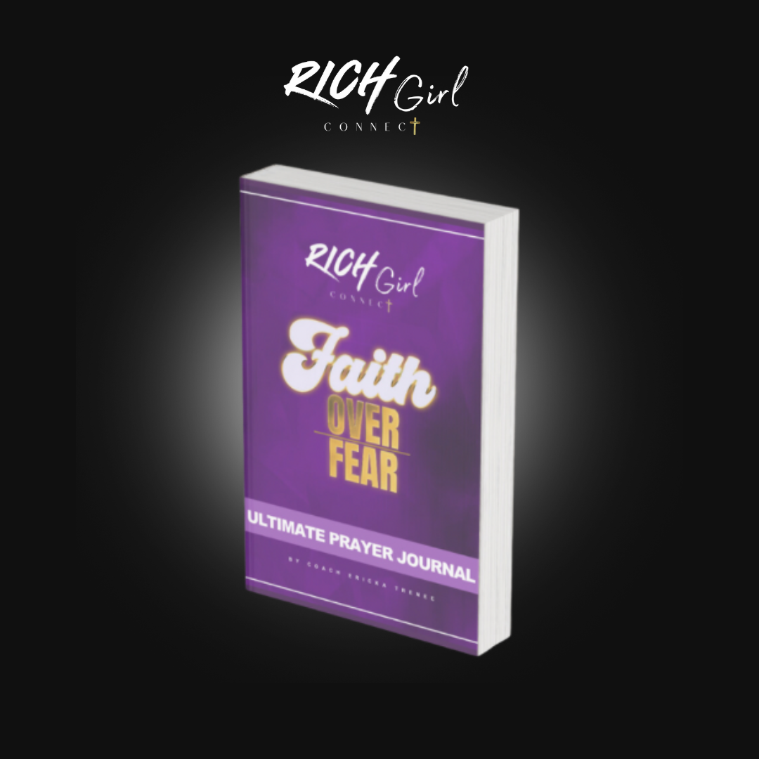 This image represents the "Faith Over Fear" journal, a powerful tool to strengthen faith and overcome fear