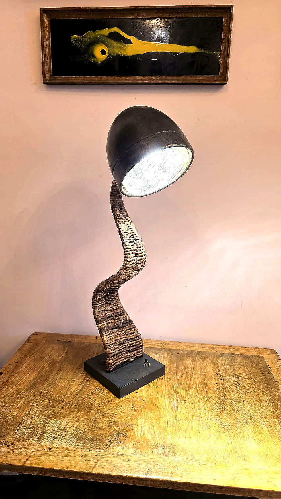 'The Iron Horse Luminaire' Vintage Table Lamp