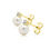 Thumbnail: 18k Solid Gold Natural Diamond Pearl Earrings