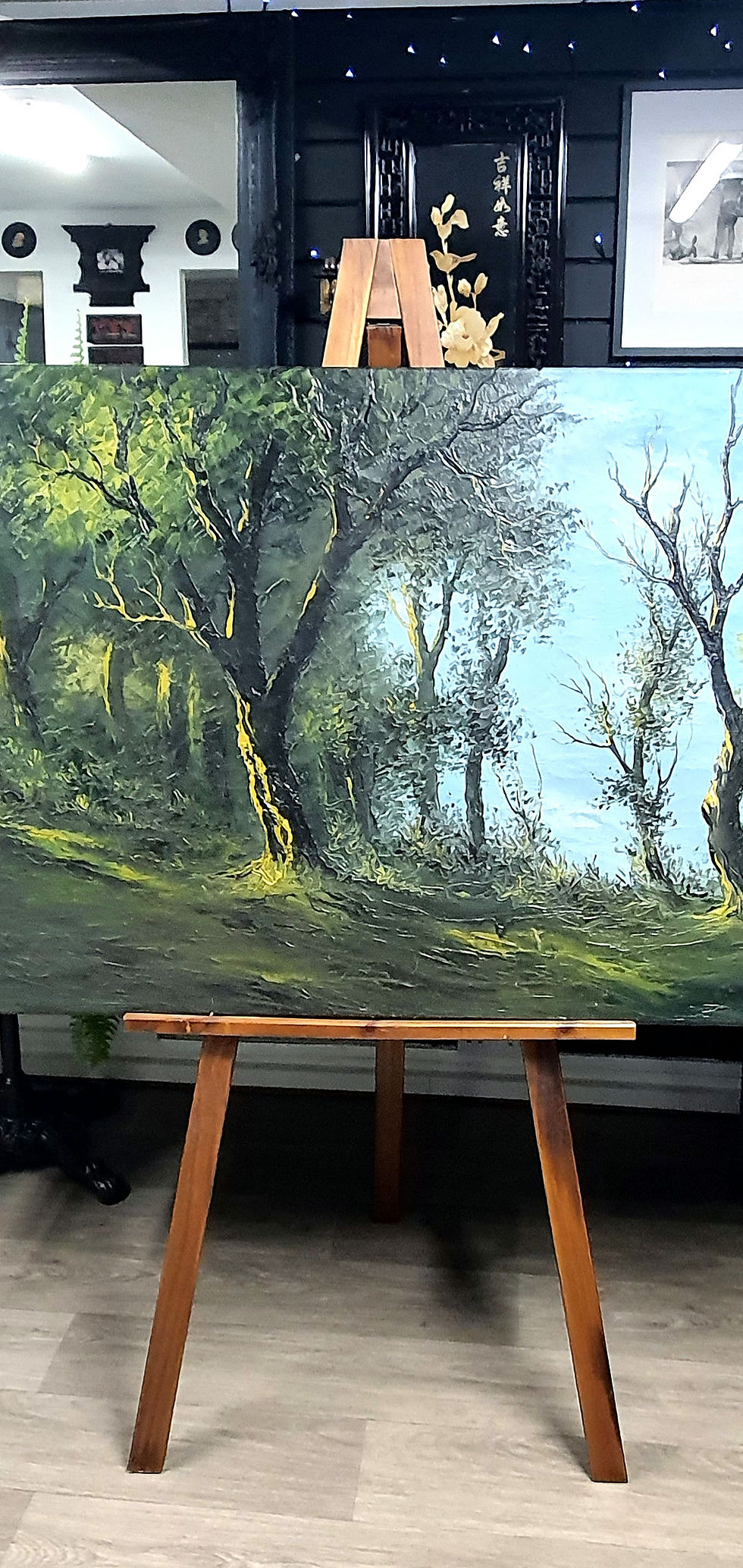 Landscape oil on canvas. Correia de Morais (1929-1989).