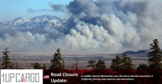3rd winter wildfire forces California road closures