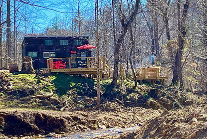 Tiny house overlooking creek in NC mountains