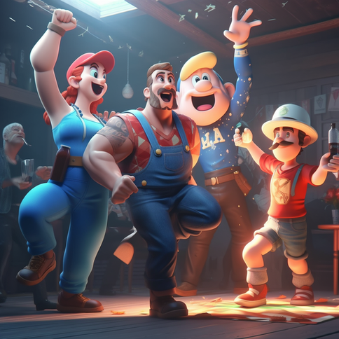 Cem_Tutuncuoglu_4_game_characters_mario_ken_from_street_fighter_ca02afc0-72be-48e7-9d22-68