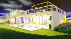 Patio Trasero con luz