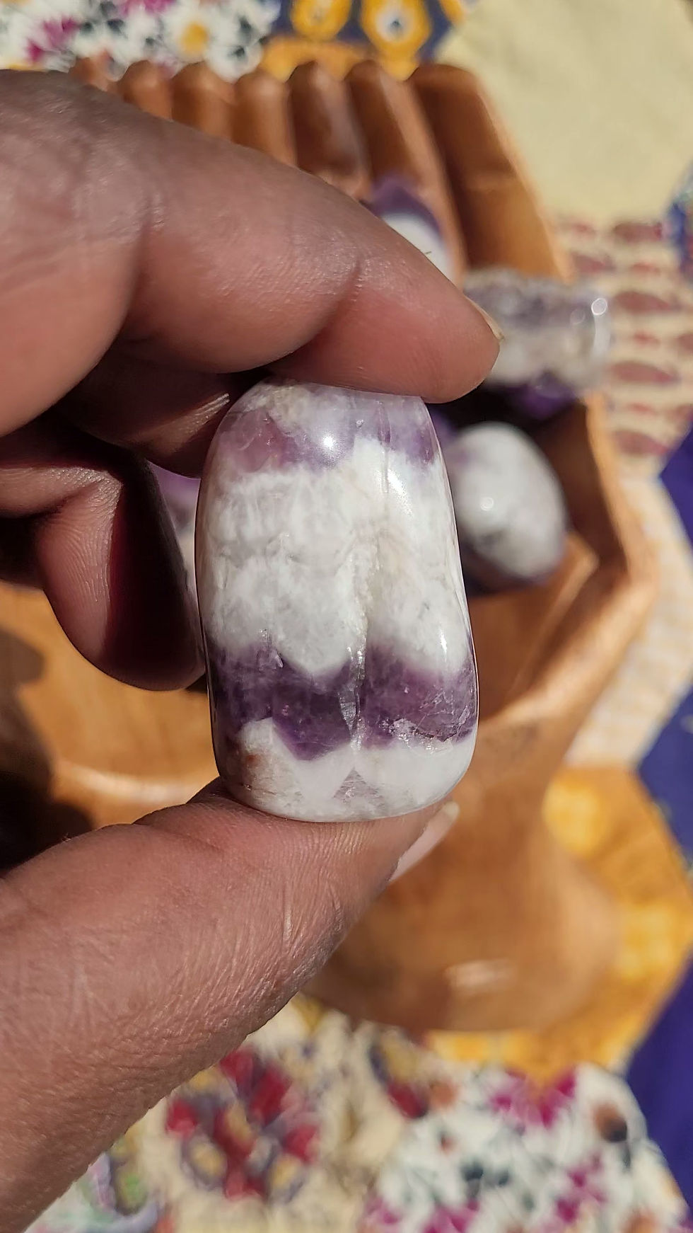Thumbnail: Banded Chevron Amethyst - Tumble