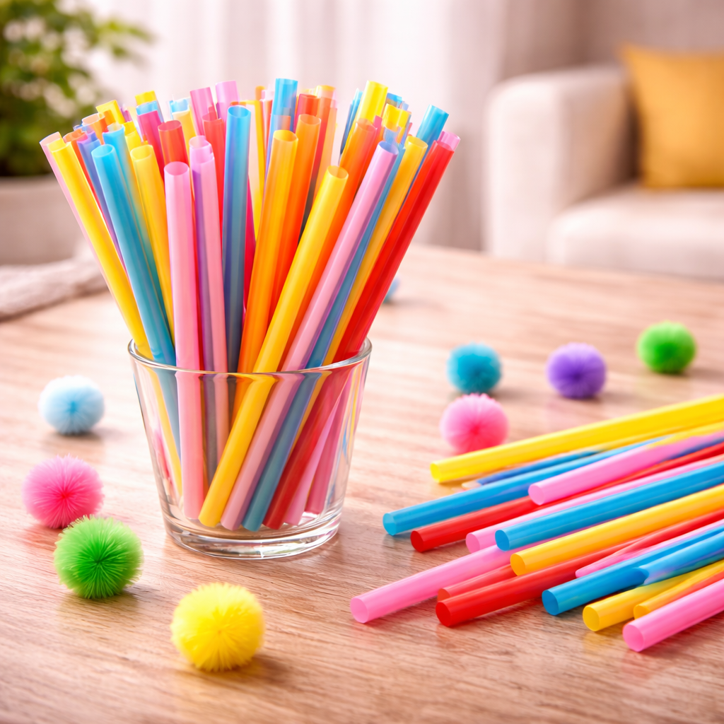 Lot de 10 Pailles Multicolores 🍹