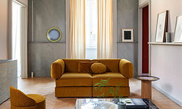 Benu_Velvet_Recycled_Fr_3021_Benu_Velvet_Stripe_Recycled_Fr_3022_Athena_Sofa_and_Sella_pou