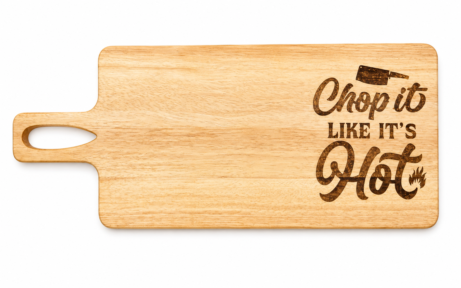 “Chop It Like It’s Hot” Engraved Wooden Chopping & Serving Board