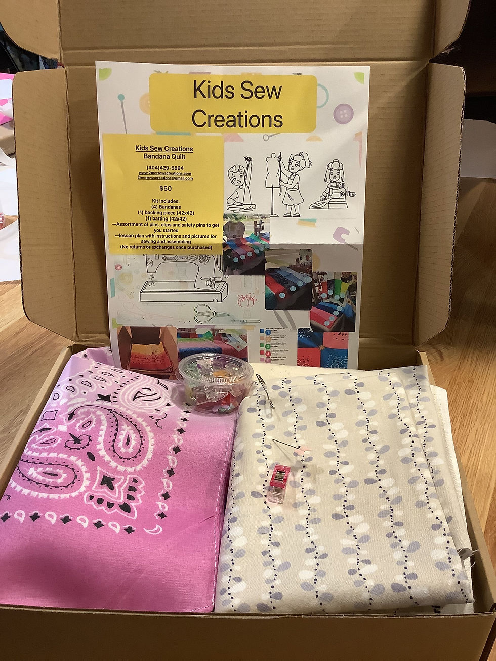 Thumbnail: 2MC - Kid Sew Creations kit (1) Bandana Quilt