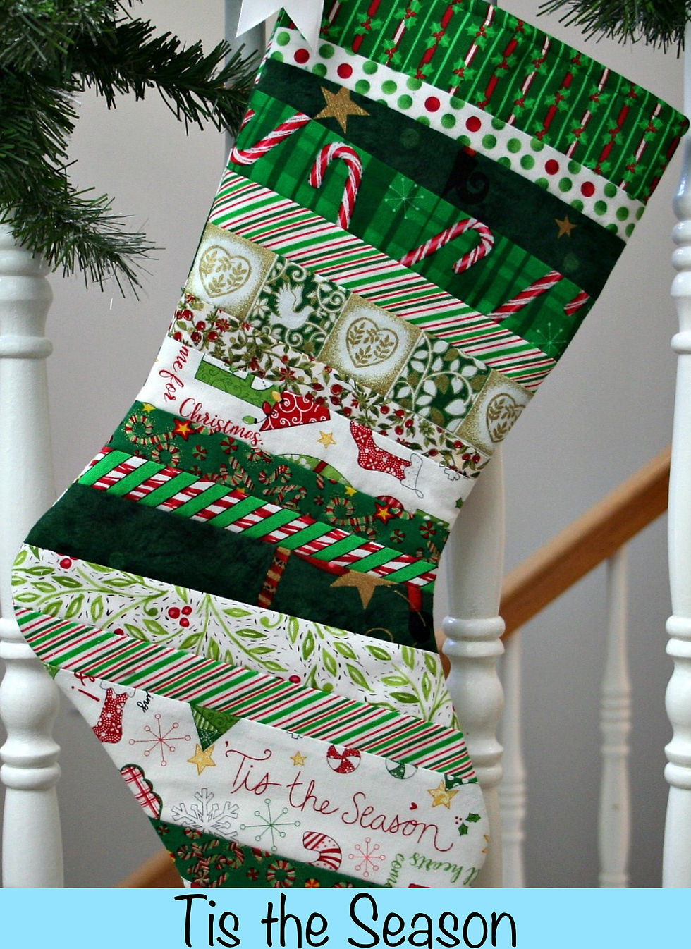Thumbnail: 2MC-quilted Christmas stocking & hat class