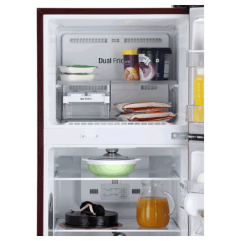 Thumbnail: LG 308 Litres 3 Star Frost Free Inverter Double Door Refrigerator