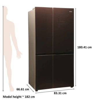 Thumbnail: Haier 531 Litres Frost Free Inverter Side-by-Side Door Refrigerator