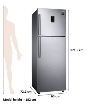 Thumbnail: Samsung 324 Litres 3 Star Inverter Double Door Refrigerator