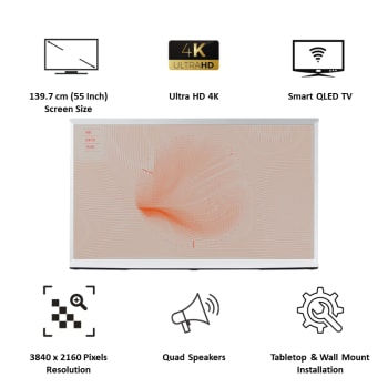 Thumbnail: Samsung The Serif LSO1T 138 cm (55 inch) 4K UHD QLED Smart TV