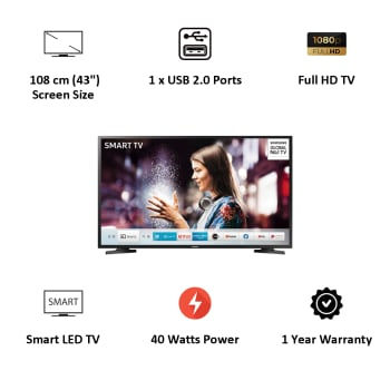 Thumbnail: Samsung Series 5 T5770 108 cm (43 inch) Full HD LED Smart TV