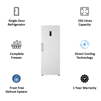 Thumbnail: Haier 250 Litres Frost Free Single Door Freezer
