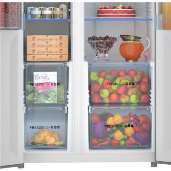 Thumbnail: Haier 570 Litres Frost Free Inverter Side-by-Side Door Refrigerator