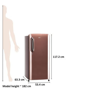 Thumbnail: LG 190 Litres 4 Star Direct Cool Inverter Single Door Refrigerator