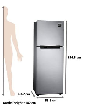 Thumbnail: Samsung 253 Litres 2 Star Frost Free Digital Inverter Double Door Refrigerator