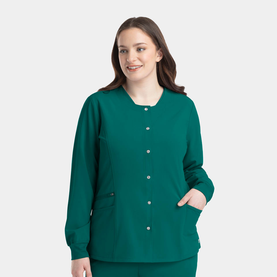 Thumbnail: Women's Snap Front Scrubs Jacket style 4811