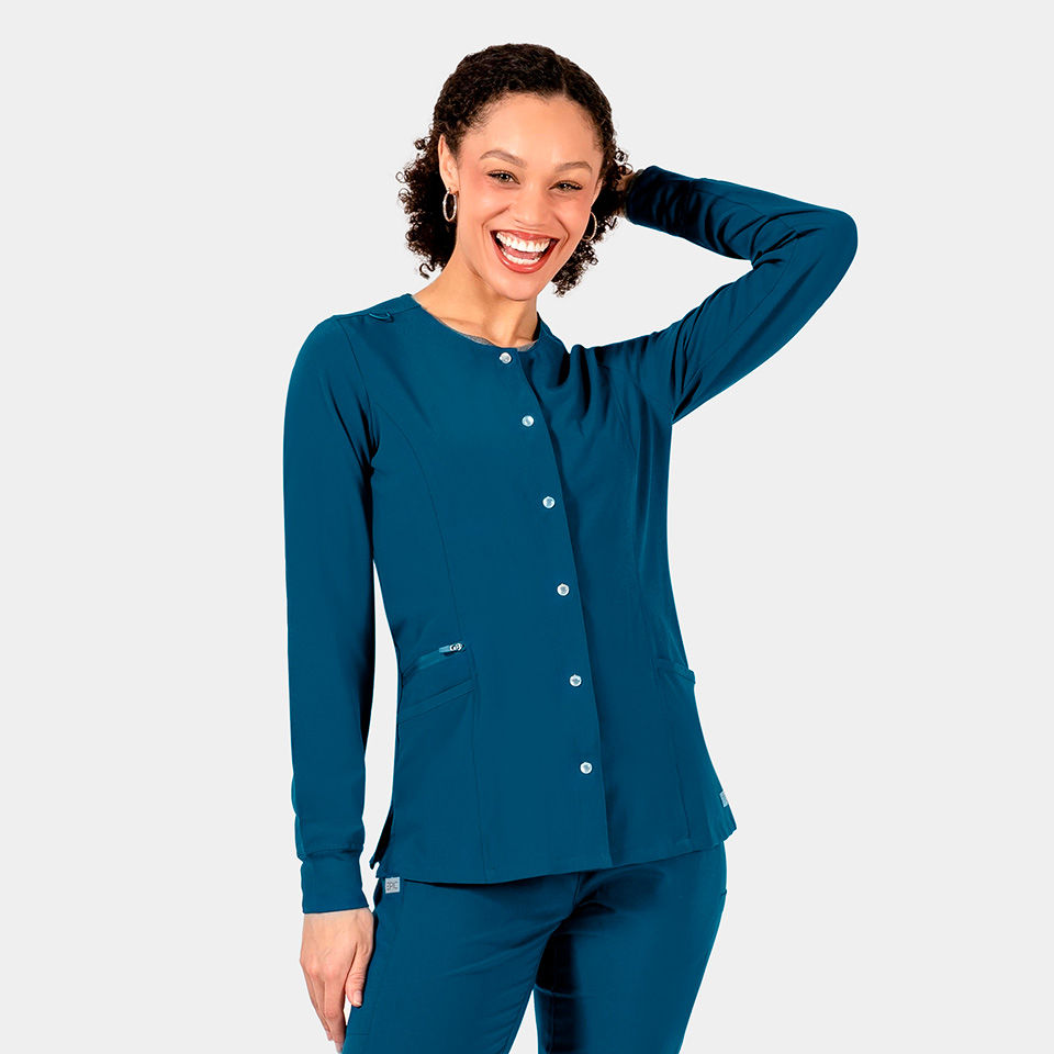 Thumbnail: Women's Snap Front Scrubs Jacket style 4811