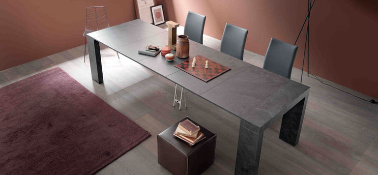 Consolle Square di Altacom: allungabile, facile, intuitiva e partica. Design innovativo con meccanismi. 