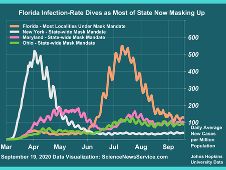 Florida Finally Flattens the Curve as Most of State Now Masking Up