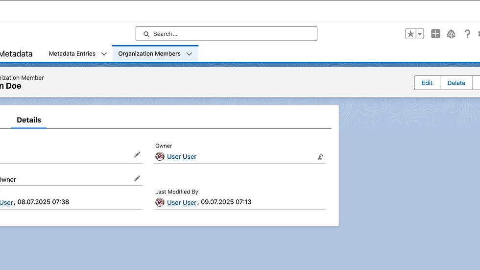 Organization Member Details