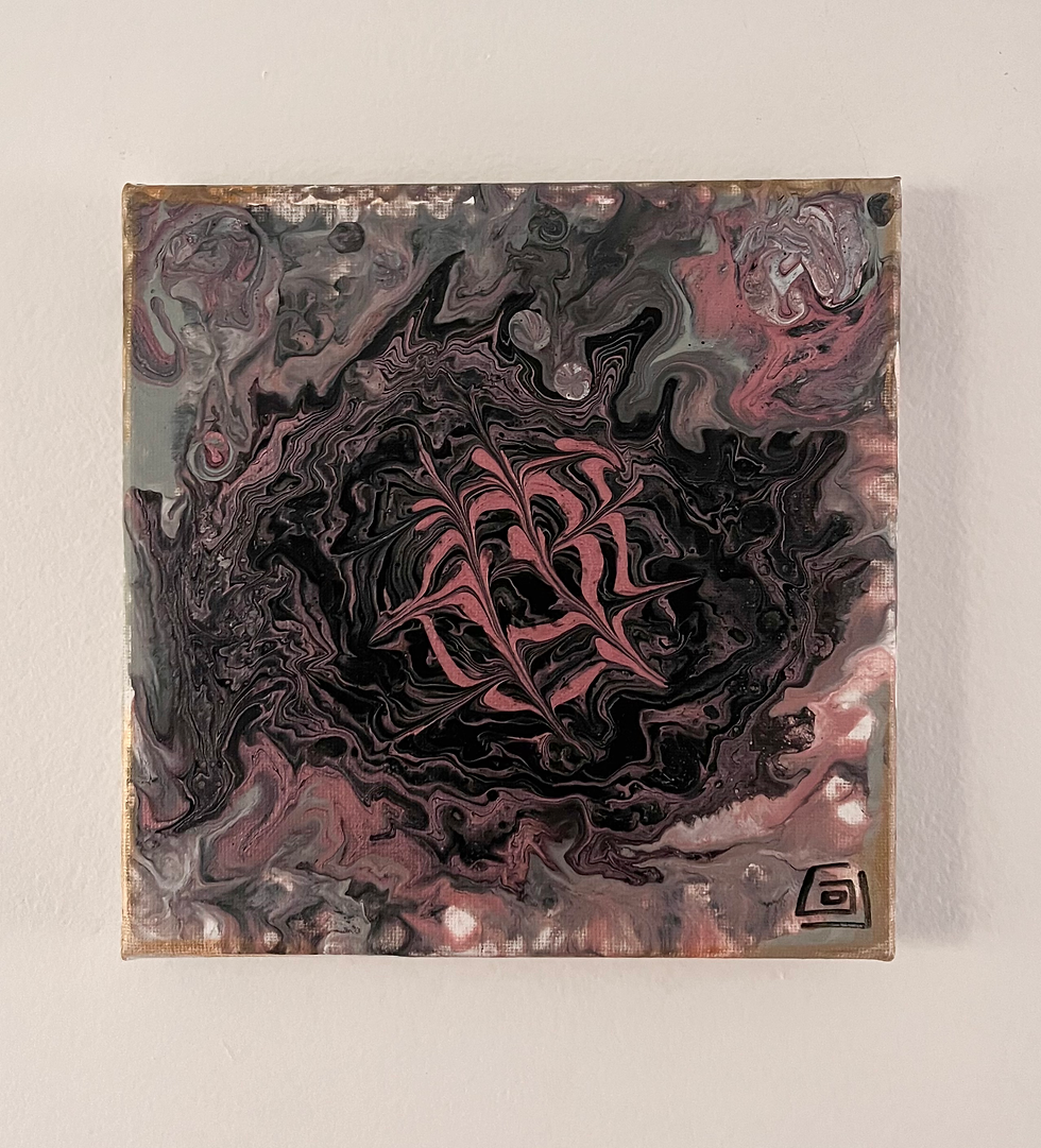 Tableau DAHLIA NOIR par VGO mis en situation