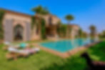 Backyard and pool area at Villa Cyprès de l'Atlas in Marrakesh