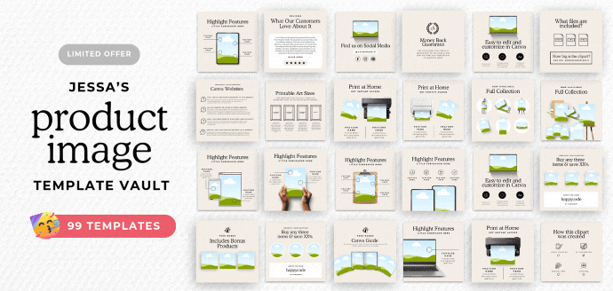 Etsy product mockup templates – Persuasive Product Image Infographics bundle for digital sellers