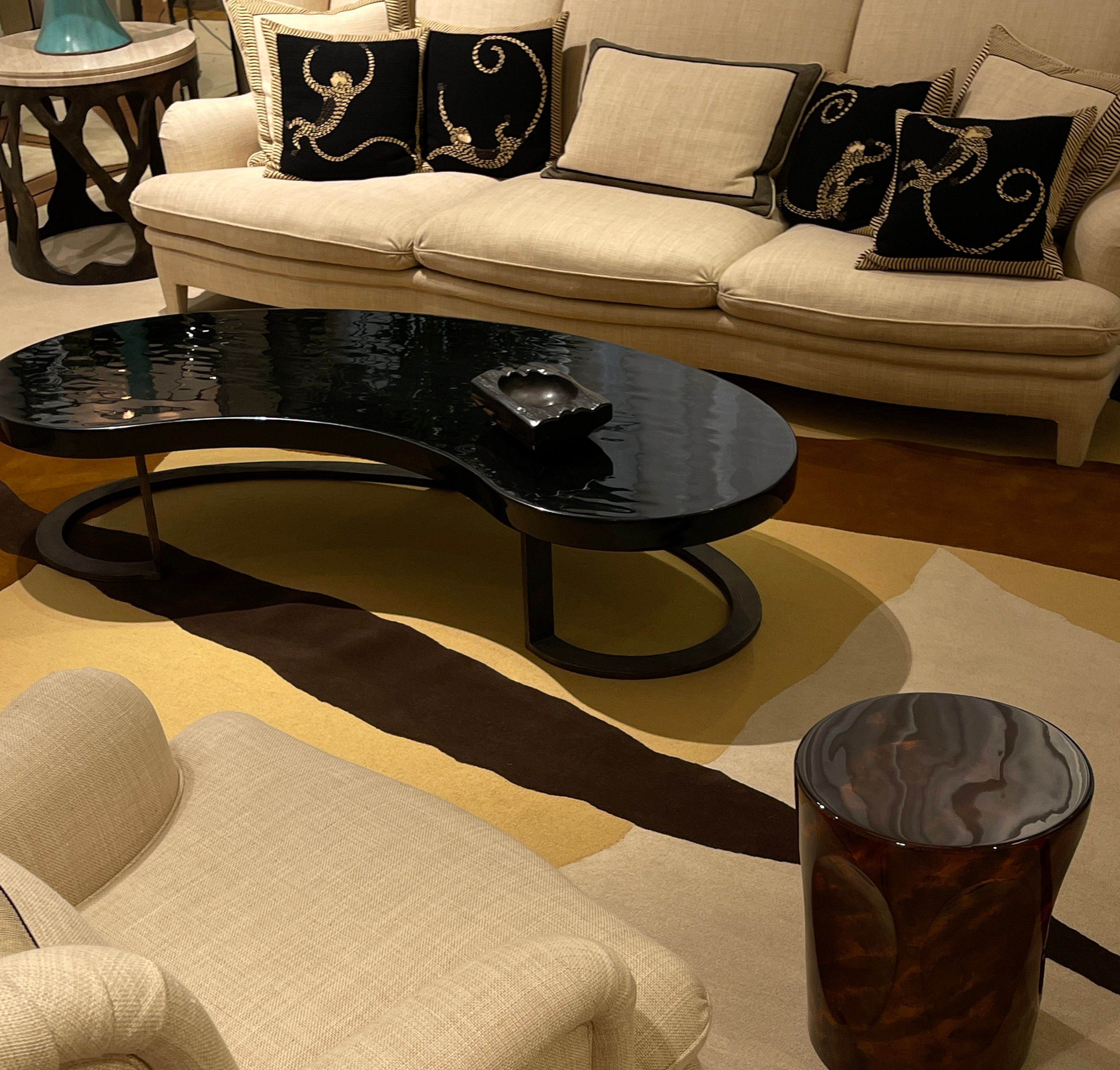 Eye-level view of a beautifully arranged living room with curated accessories