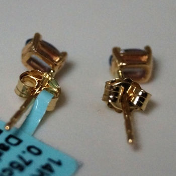 Thumbnail: 14KY075tTZE 0.75cttw Dark Neon Tanzanite Stud Earrings