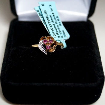 Thumbnail: 10KY012tWRUB Ladies Ruby and Diamond Ring
