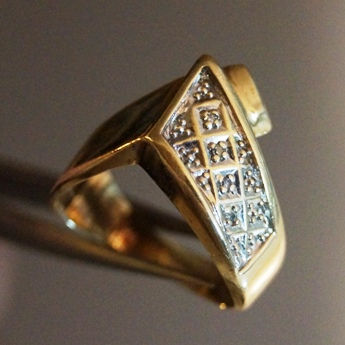 Thumbnail: 10KY004tWVDR Ladies Diamond V-Wrap Ring