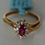 Thumbnail: 10KY110WRUB Ladies Estate Ruby and Diamond Ring