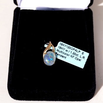 Thumbnail: 18KY120OPALP Ladies Multi-Color L.R. Opal Pendant