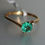 Thumbnail: 10KYP048EMD Ladies Emerald By-Pass Ring