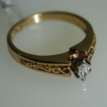 Thumbnail: 14KY020WDR Ladies Marquise Diamond Ring