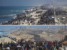 PAS FILLIMIT TË ARMËPUSHIMIT ME MIJËRA E MIJËRA PALESTINEZË MARSHUAN DREJT TË GAZËS.